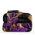 thumbnail image 3 of Move Over 4 Pieces Purple Gold Marble Comforter Set King Size Black Gold Marble Bedding Set with for Bedroom Bedding, 3 of 8