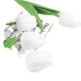 thumbnail image 3 of Tulipán artificial flor artificial planta verde eterna decoración de sala de estar arreglo floral escritorio ramo seco decoración de mesa de comedor, 3 of 5