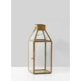 thumbnail image 3 of Serene Spaces Living Small Size Square Gold Lantern, Measures 10 inches Tall, Sold Individually, 3 of 4