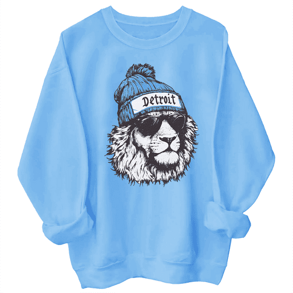 Lions Sweatshirt, Lion Head Graphic Sweatshirt Unisex