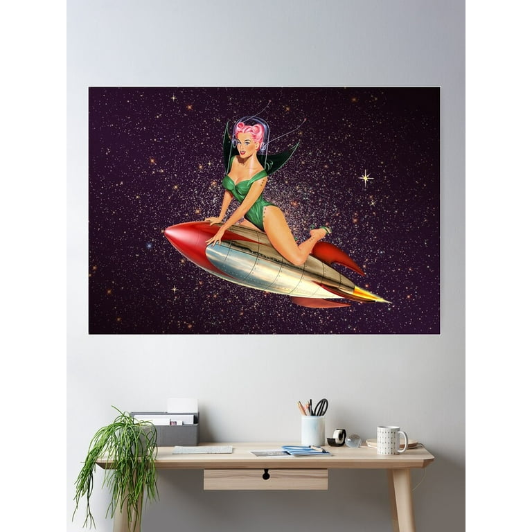 Space Pin-Up Poster Wall Art, Modern Wall Decor, 24x36 UNFRAMED