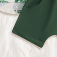 thumbnail image 2 of Baby Boy Shorts Set Summer Clothes Toddler Embroidery Striped Short Sleeve Lapel T-shirt Shorts Outfit,Dark Green, 2 of 7