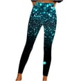 thumbnail image 3 of lcziwo Lightning Sales, Holiday Leggings for Women 2025 New Years Eve Glitter Sparkle Print Legging Pants Casual Full Length High Waist Tummy Control Yoga Tights Multicolor L, 3 of 7