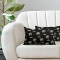 thumbnail image 5 of Coconut Tree Black Lumbar Pillow Covers 12X20 Inch Set of 2 Coastal Tropical Plants Trees Decorative Pillow Cases Summer Beach Vintage Cushion Case Hawaiian Home Decor for Sofa Couch Outdoor, 5 of 6