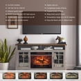 thumbnail image 4 of DEALTOPS TV Stand with 23'' Fireplace, TV Console Table with Ample Storage for TVs Up to 65'', Antique Gray, 4 of 8