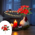 thumbnail image 1 of Xihbxyly Flores Navideñas de Terciopelo, Elegantes Ramos Artificiales, Decoración Sofisticada para El Hogar, Perfectas para Bodas, Centros de Mesa, Belleza Duradera, Tamaño de 34 Cm, Diseño de Maceta, 1 of 6