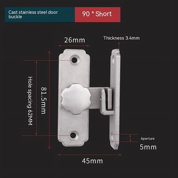 El dispositivo de fijación de la correa de perno de la cerradura de la puerta Correccional de 90 grados se utiliza para abrochar la puerta de la cerradura de la puerta del granero y mover la