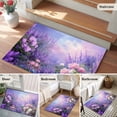 thumbnail image 5 of Entryway Rug 2'x3', Purple Lavender Small Rug for Kitchen Bathroom Door Mat Indoor Entrance, Spring Watercolor Country Wildflowers Non-Slip Area Rugs Floor Mats Carpet Front Door Rugs, 5 of 8