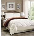 thumbnail image 5 of 2pc Down Alternative Reversible Comforter Set Brown and Cream Twin Size, 5 of 7