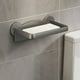thumbnail image 4 of Soporte para papel higiénico montado en la pared con estantería para teléfono - Soporte adhesivo sin taladrar - Estante de plástico beige o gris para baño, 4 of 6