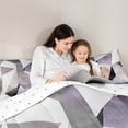 thumbnail image 5 of Feelyou Chic Circle Abstract Bedding Comforter Set, Modern Minimalism Twin Comforter Sets, Fashion Geometric Stripes Reversible Bedding Set, Breathable Home Decor, 2pcs, 5 of 8