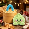 thumbnail image 5 of Christmas Plush Rainbow Dumpling Toy, 2026 Mystery Stuffed Dumpling Plushies Fidget Toy with Simulated Steamer & Fuzzy Handle, Stress Relief Surprise Gift, 5 of 9