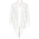 thumbnail image 2 of Chales y envolturas INSPIRE CHIC para vestidos de noche, bufandas triangulares de encaje con flecos y borlas para mujeres en bodas y fiestas formales 74.8x28.3" blancas, 2 of 5