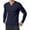 Navy, variant on Xunlbb Long Sleeve Shirts for Men, Mens Long Sleeve Muscle T Shirts Casual V-Neck Longline Ribbed Tee Shirts S-3XL