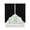 Black, variant on Yellow Swag Valances for Windows, Pure Yellow Rod Pocket Sheer Valances for Small Windows, Swag Toppers Light Filtering for Kitchen Living Room 2 Panels 28''x36''