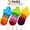 Multi-Stripe A-3colors, variant on 6 Pairs Rainbow Striped Low Cut Athletic Socks for Men & Women, Breathable Casual Running Socks for Sports & Everyday Wear Medium