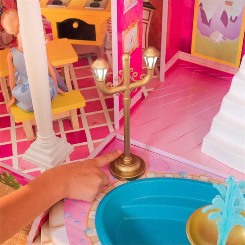 Kidkraft 23 Piece Far Far Away Dollhouse In Pink Walmart Com Walmart Com