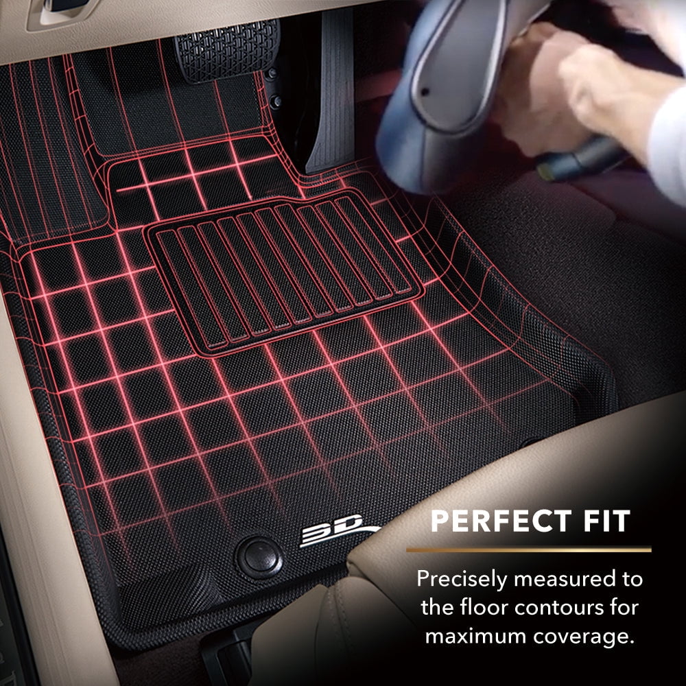 3D Maxpider 2026 Fits Tesla Model Y Juniper Kagu Black 2nd Row Floor Mats L1TL05421509