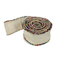 thumbnail image 2 of Raz Imports Pink/Green Pom-Pom Wired Craft Ribbon 4" x 10 Yards, 2 of 4