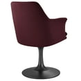 thumbnail image 6 of Side Dining Chair Armchair, Red, Velvet, Metal, Bar Pub Cafe Bistro Dining Kitchen Hospitality Restaurant, Modern Contemporary, HB37305, 6 of 10