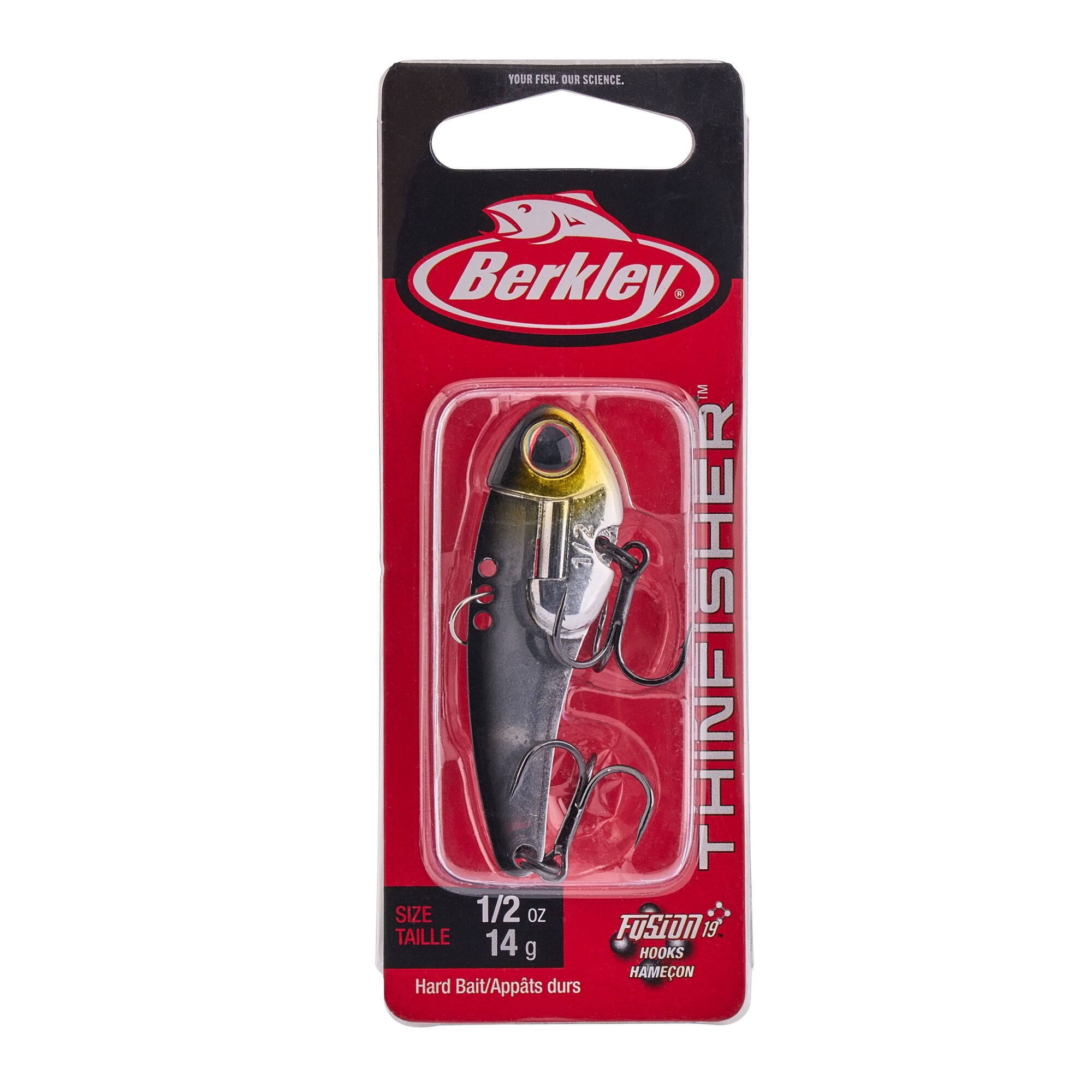 Berkley ThinFisher™, 2.25 in, Blade Baits, Black Silver (1 Count)