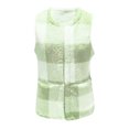 thumbnail image 6 of FAIOROI Toddler Green Plaid Fuzzy Fleece Vest - Ultra Soft Warm Kids Open-Front Layering Vest with Pockets for Fall Winter Daily Wear,Size 4-5T, 6 of 9
