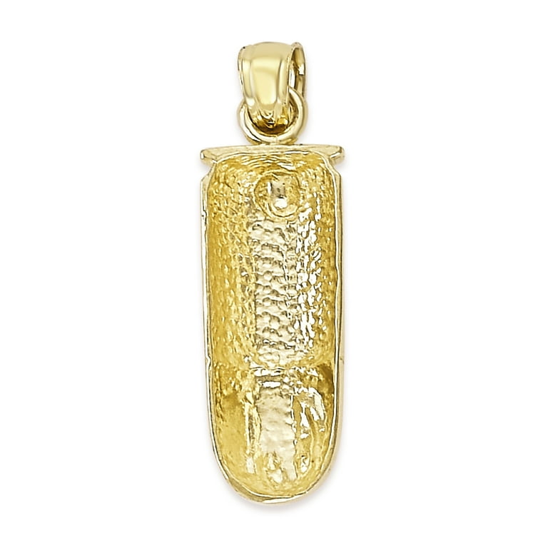 Solid gold bullet pendant deals