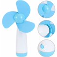 thumbnail image 2 of 1 pieza Mini ventilador de mano Hermoso ventilador de aspas de espuma Mini ventilador de refrigeración Mini ventilador a batería Mini ventilador para mujeres adultas-, 2 of 5