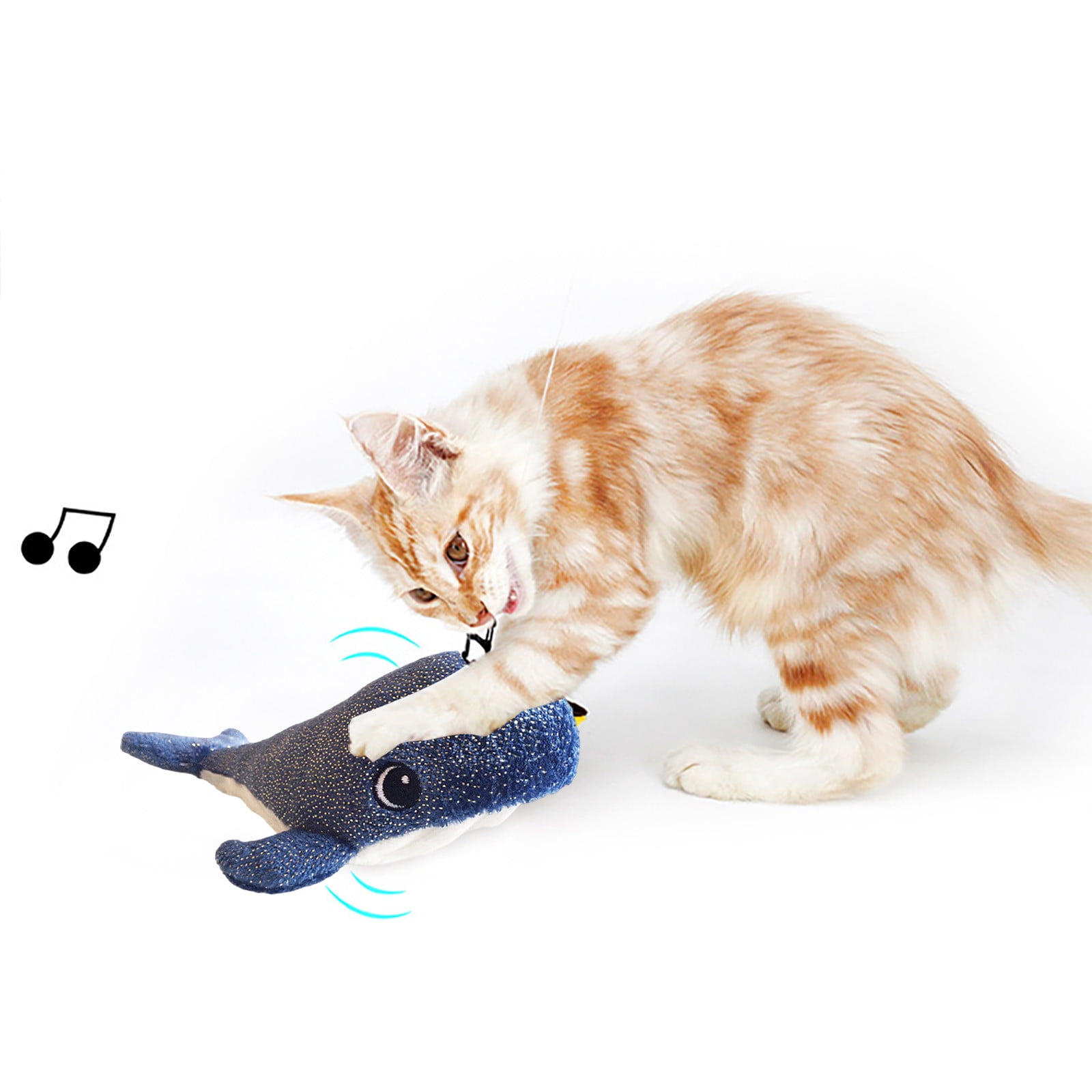 CanGonggg SmartBlue Self-Moving Cat Toy â USB Rechargeable, Realistic Tail , Intelligent Motion Sensor for Indoor Cats | Drop-Resistant, Mint-Compatible (Blue)