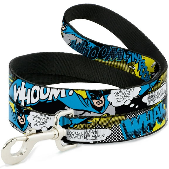 DC Comics Pet Leash, Dog Leash, Batman Scene, 6 Feet Long 1.0 Inch Wide