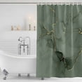 thumbnail image 4 of Sage Green Marble Waterproof Fabric Shower Curtain,Modern Abstract Art Ink Painting Waterproof Fabric Shower Curtain for Bathroom Curtains Bathtubs Hotel Shower Curtains with 12 Hooks Stall 54x78in, 4 of 8