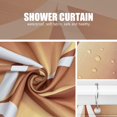 thumbnail image 3 of Orange Fabric 72 x 72 Inch Cloth Shower Curtain, Waterproof Design and Polyester, Quick-Drying, Heavy Duty Shower Curtains Set for Bathroom, Durable and Washable with 12 Metal Hooks, 3 of 5