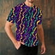 thumbnail image 1 of Ceisia Men's Mardi Gras Color Block Stripe T-shirt Short Sleeve Round Neck Casual Fashion Summer Tee Tops Purple XXXXL Gifts, 1 of 5