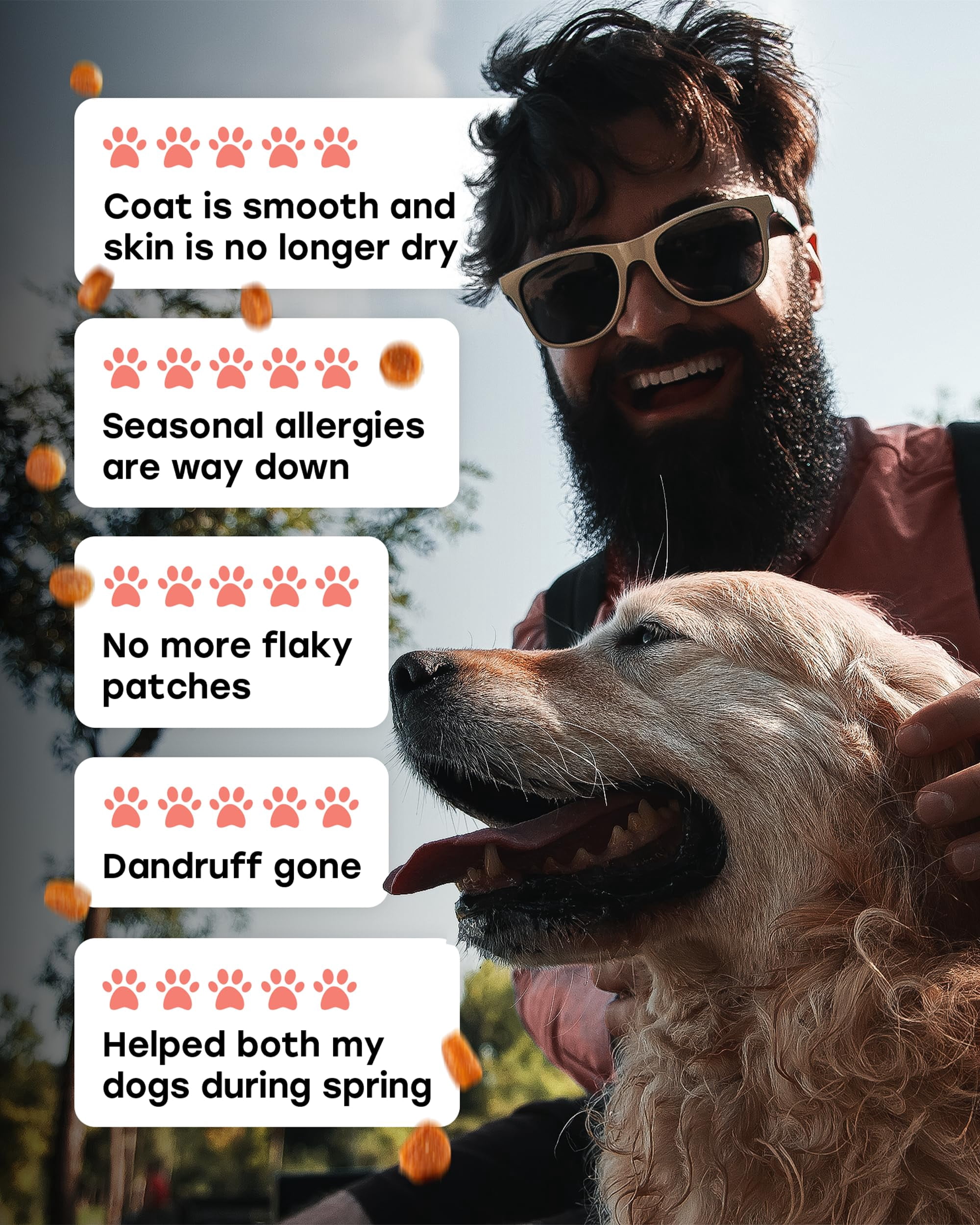 Pup Choice Omega 3 & 6 Skin & Coat Chews for Dogs with Wild Salmon Oil, Biotin & Zinc – Supports Healthy Skin, Shiny Coat & Shedding, Salmon Flavor, 140 Count