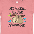 thumbnail image 4 of Inktastic My Great Uncle Loves Me with Sloth and Hearts Boys or Girls Baby T-Shirt, 4 of 5