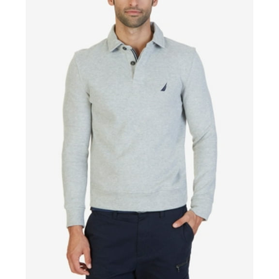 Nautica Gray Heather Sweater Long Sleeve Size L NWT - Movaz