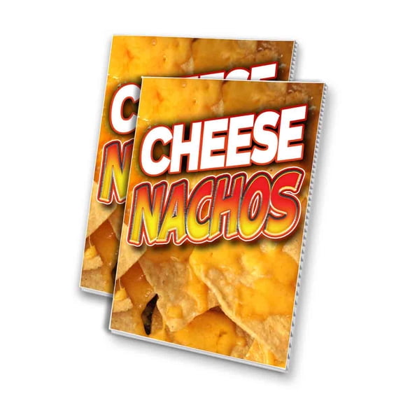 Cheese Nachos (24" X 36") 4mm Corrugated Plastic Panel, Graphics Applied To 1 Side (Pk of 2)
