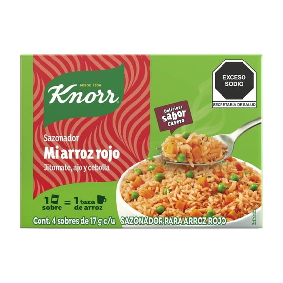 Sazonador Knorr Mi Arroz Rojo 4 sobres de 17 g c/u