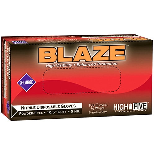 Xlarge Micro Flex N484 Blaze Powder Free Nitrile Exam Gloves n48xl