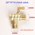 thumbnail image 1 of Premium Pure Copper 3-Way Check Valve for Dafeng 65 Belt-Driven Air Compressor (0.36/0.6), Bi-Directional Non-Return Stop Valve Accessory with Compact Design, 20*19*10 Dimensions, Includes Elbow, 1 of 5