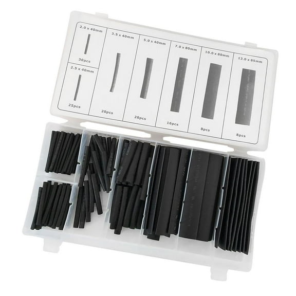 127pieces Heat Shrink Set Cable Sleeve Heat Shrink Tube Wrapped 2:1