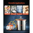 thumbnail image 6 of VEVOR 5 Gallon Vacuum Chamber with Pump, 3.5 CFM, Single Stage Vacuum Pump, Stainless Steel Degassing Chamber Kit with Tempered Glass Lid, 5 ft Hose, for Stabilizing Wood Degassing Silicone Resin, 6 of 9