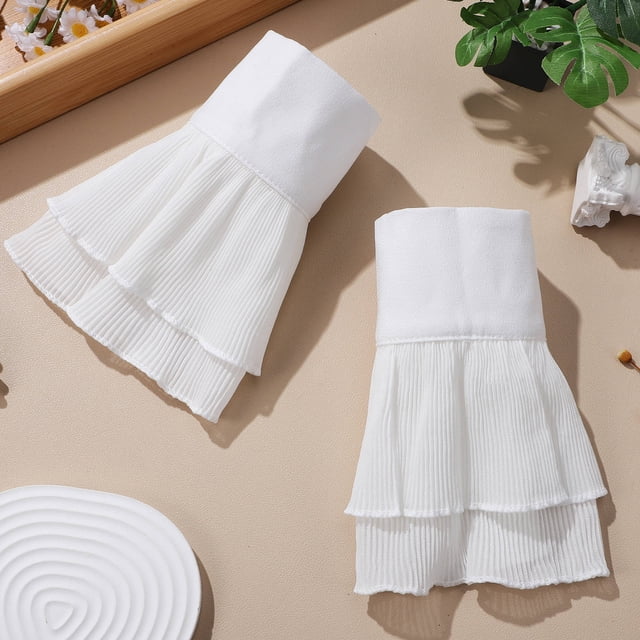 SWETRACE 1Par Cuffs Desmontables De Chiffon Para De Y Prendas Casuales