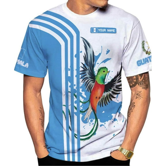 Guatemala Shirt - 3D Guatemala Flag Camisa, Guatemalan Pride T-Shirt for Men & Women (S)