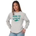 thumbnail image 5 of Mermaid Born to Swim Cute Water Lover Women's Long Sleeve T Shirt Brisco Brands L, 5 of 6