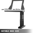 thumbnail image 4 of VEVOR Ladder Extender 23.4x7.6-Inch, Extension Ladder 12.25-19.7-Inch Adjustable Height Range, Ladder Leveling Tool, Stair Ladder Extension with Chain Pins in Steel for Stairs, in Black Powder Coated, 4 of 9