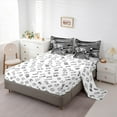 thumbnail image 6 of Feelyou Gaming Gamer Kids Bedding Comforter Set 7pcs, Game Gamepad Controller King Bedding Sets, Grey Cartoon Style Reversible Bed Sheets, Microfiber Bedroom Decor, 6 of 9