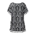 thumbnail image 4 of Luxalzxs Beach Cover Ups for Women Summer Trim Kaftan Chiffon Tassels Swimwear Beach Loose Bikini Cover Ups Tops, 4 of 4