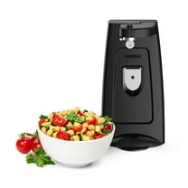 Electric Can Opener Black: Freestanding, Metal & Plastic, 2-Year Warranty, Spot Clean, 9.05" Width