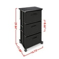 thumbnail image 3 of Dresser Storage With 3 Drawers  Fabric Tower Vertical Unit For Bedroom Closet Office Black, 3 of 9